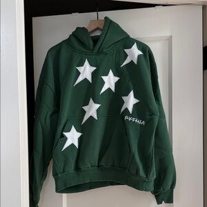 Green Star Pattern Hoodie
